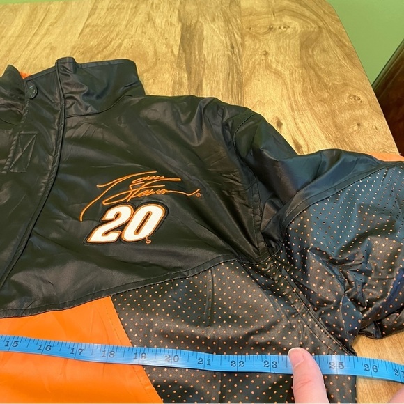 Chase Authentics NASCAR Home Depot Tony Stewart Faux Leather Jacket Mens Large - Picture 15 of 16